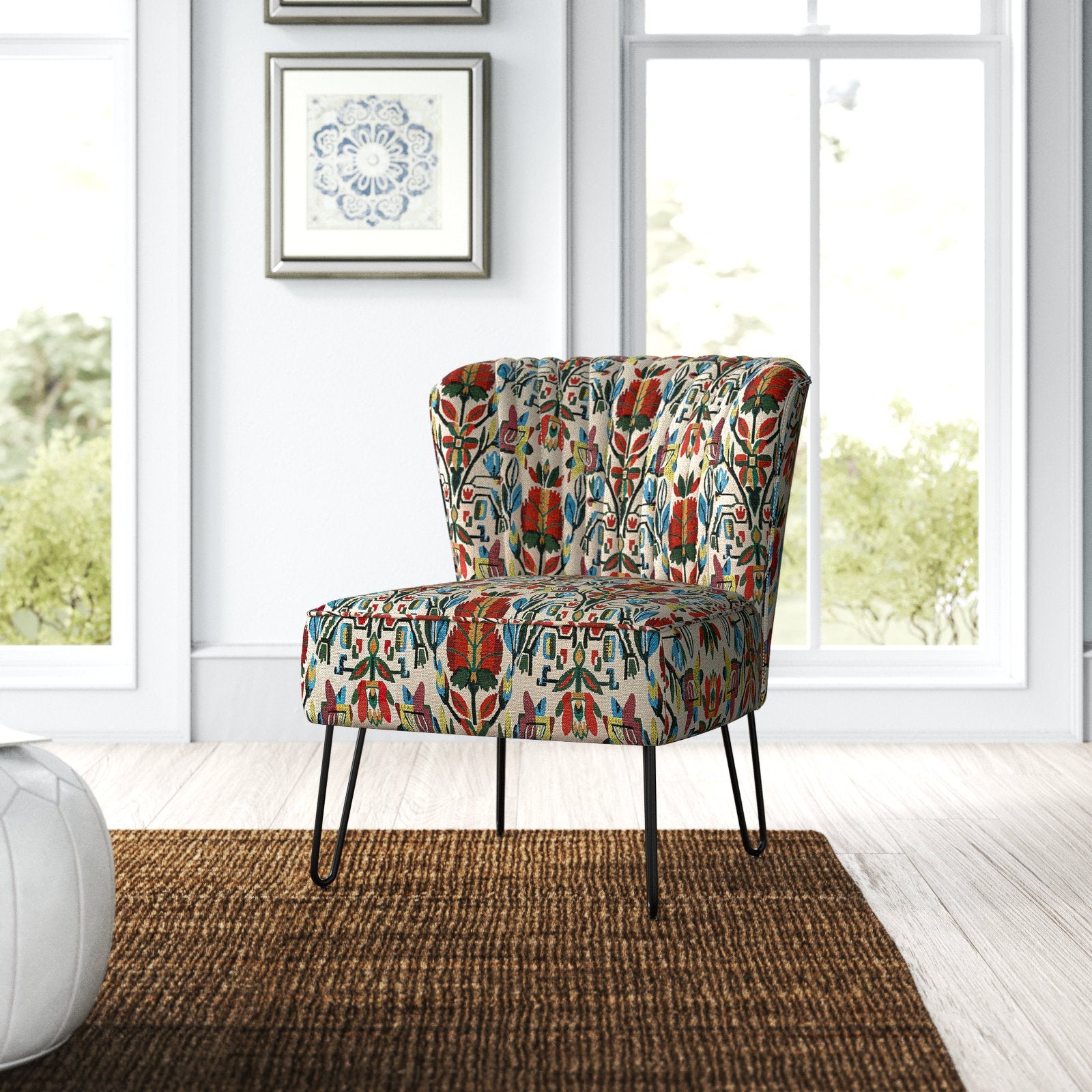 Gael Side Chair with Hairpin Legs - From Where - 