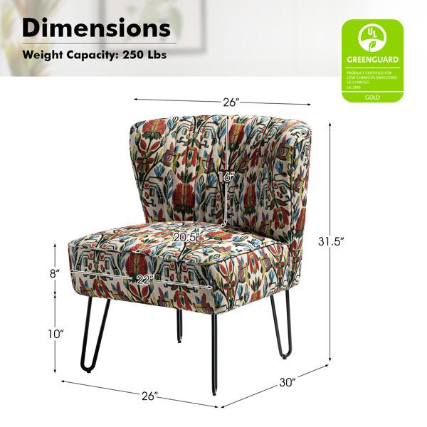 Gael Side Chair with Hairpin Legs - From Where - 