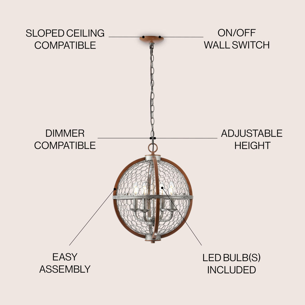Gaines 4 - Light Industrial Pendant - From Where - 