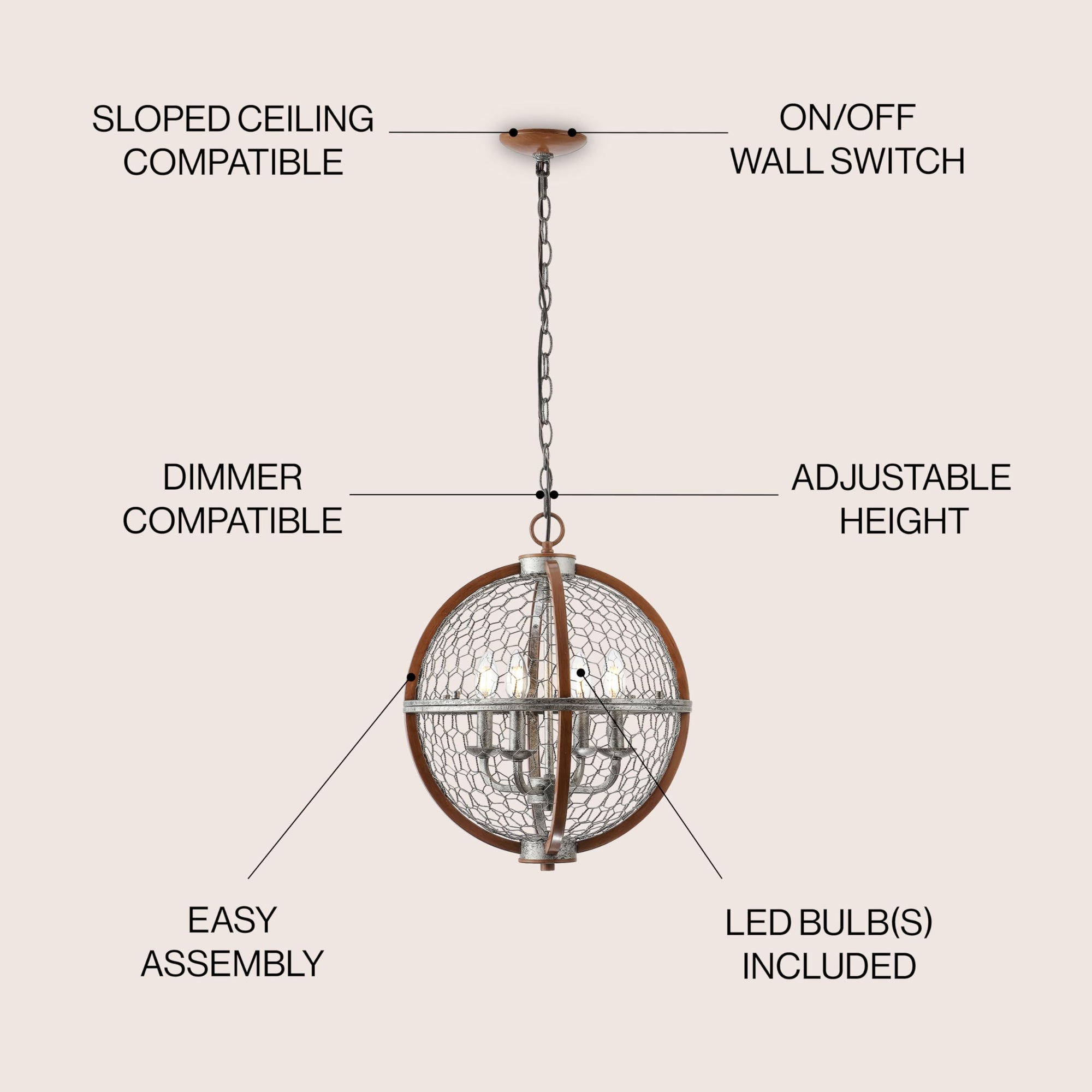 Gaines 4 - Light Industrial Pendant - From Where - 