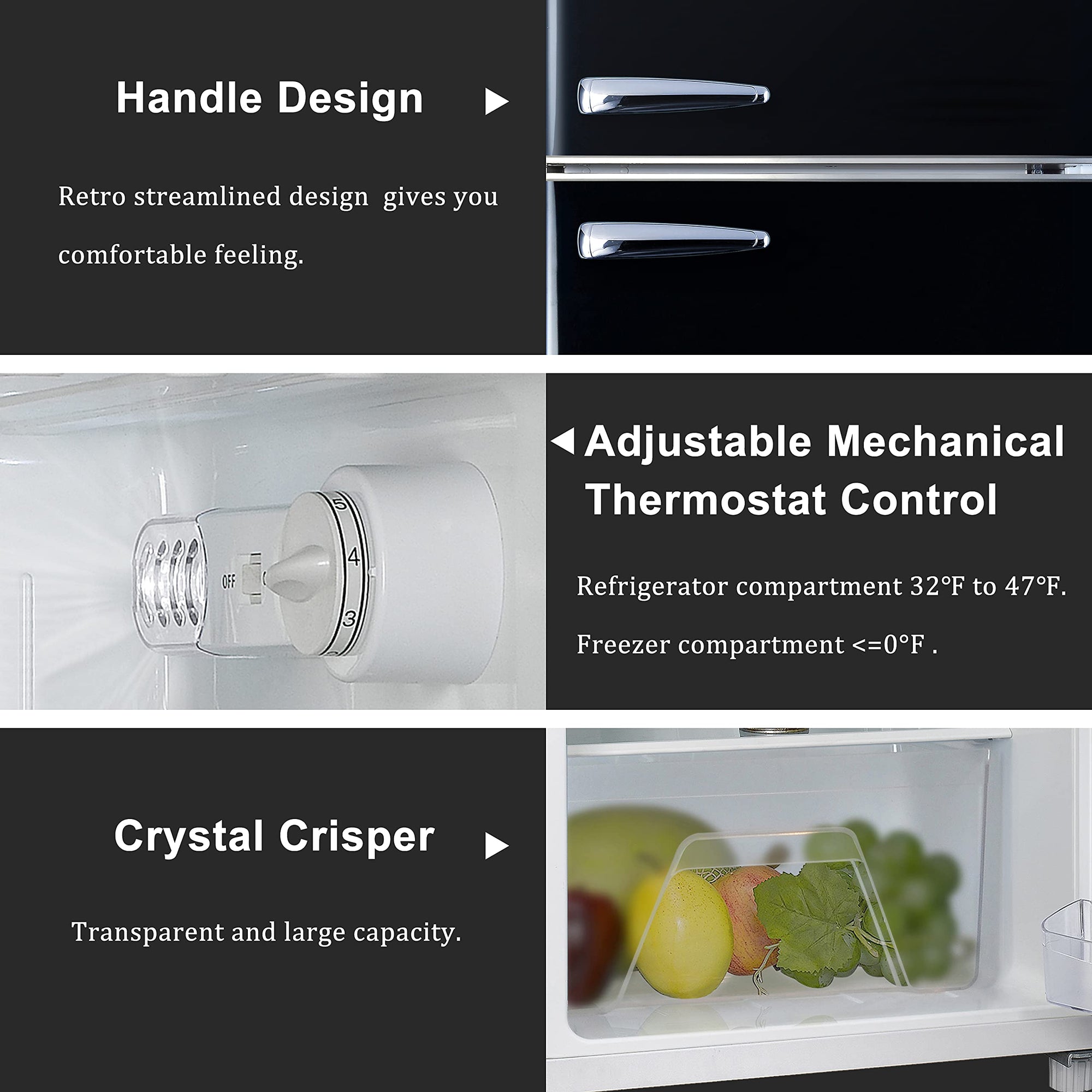 Galanz Retro Compact Refrigerator - From Where - 