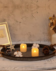 Galvanized Metal Iron Oval Tray with Rope Handle - From Where - 