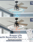 Genovefa 48" Ceiling Fan with Light Kit - From Where - 