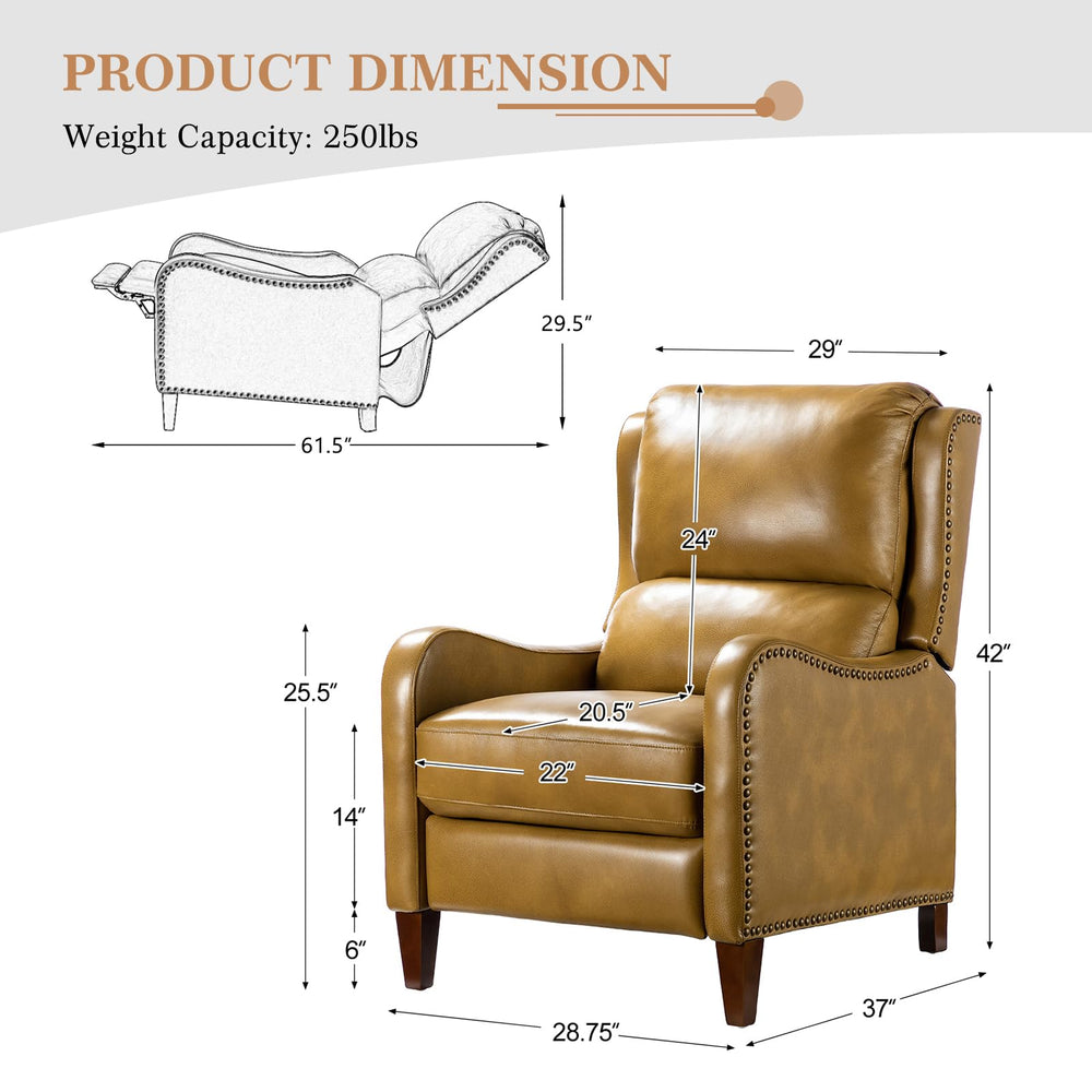 Genuine Leather Recliner (Set of 2) - From Where - 