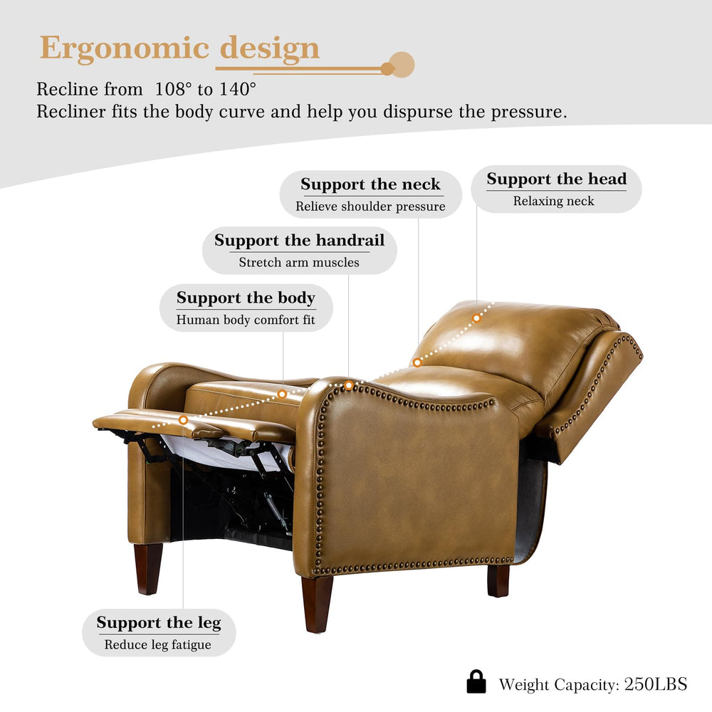 Genuine Leather Recliner (Set of 2) - From Where - 