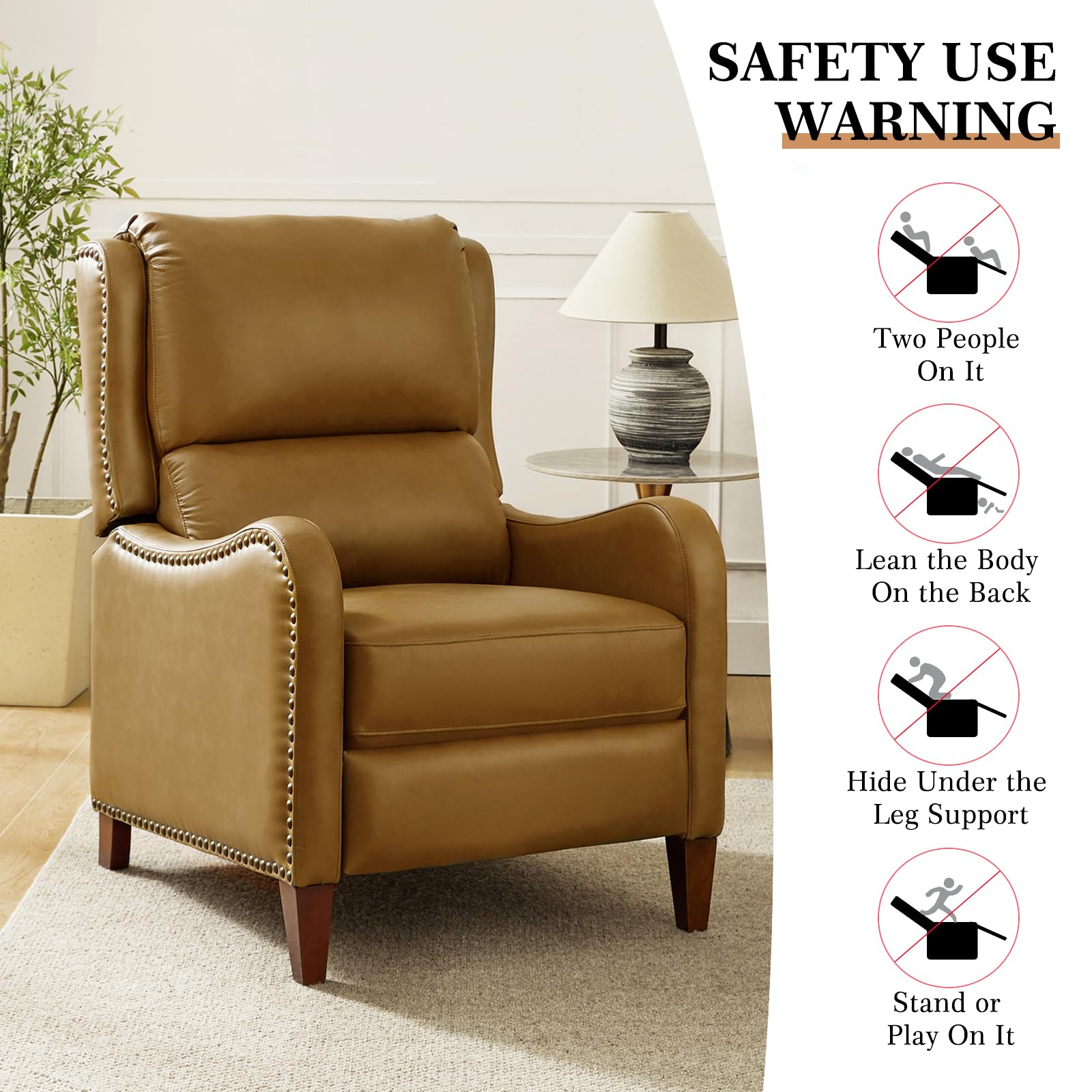 Genuine Leather Recliner (Set of 2) - From Where - 