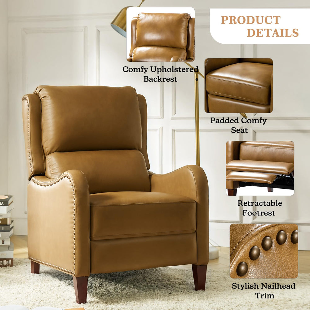 Genuine Leather Recliner (Set of 2) - From Where - 