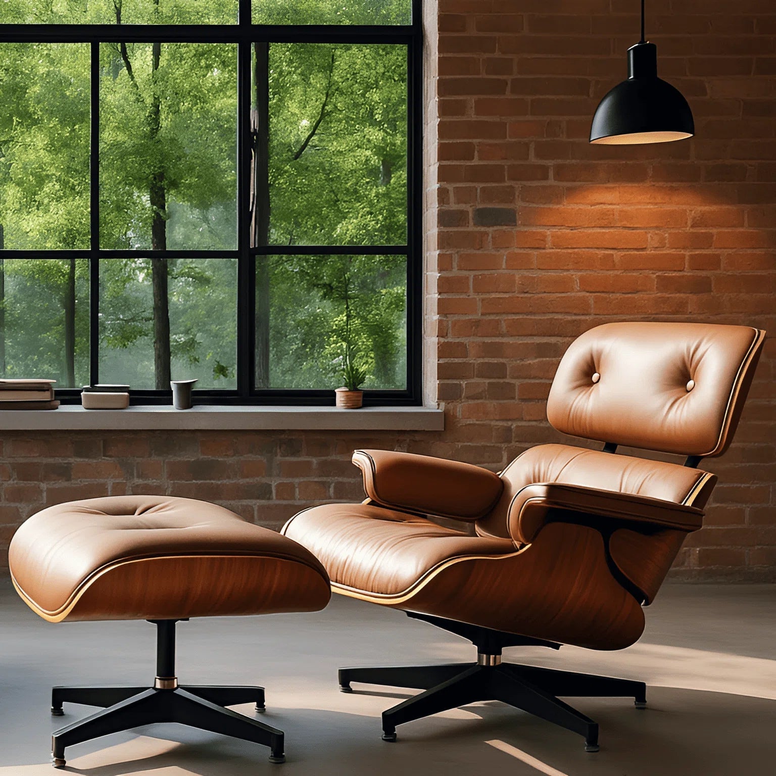 Genuine Leather Swivel Accent Chair - From Where - 