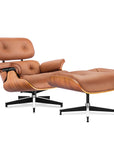 Genuine Leather Swivel Accent Chair - From Where - 