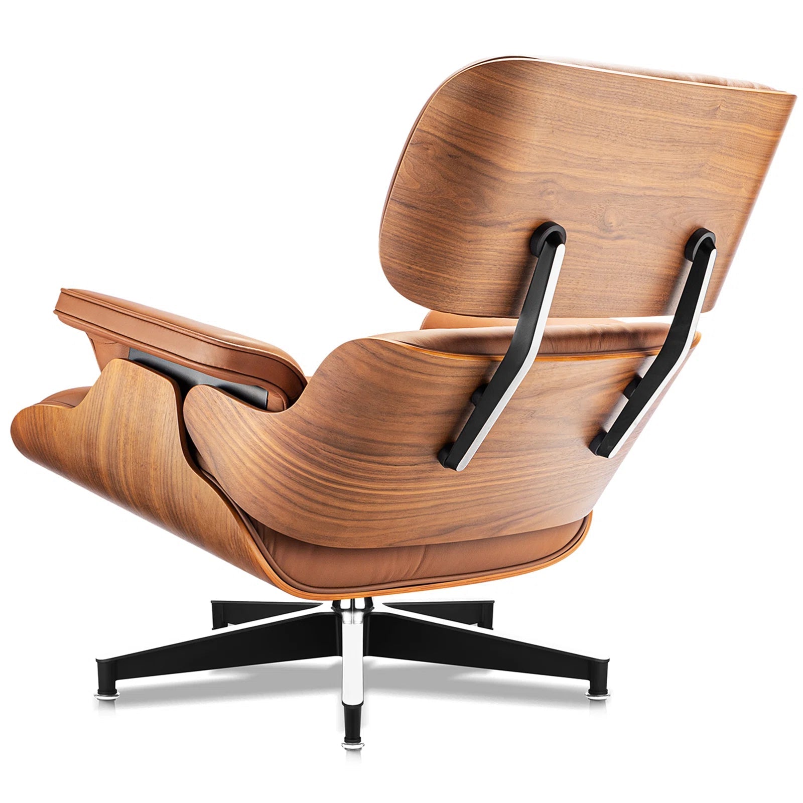 Genuine Leather Swivel Accent Chair - From Where - 