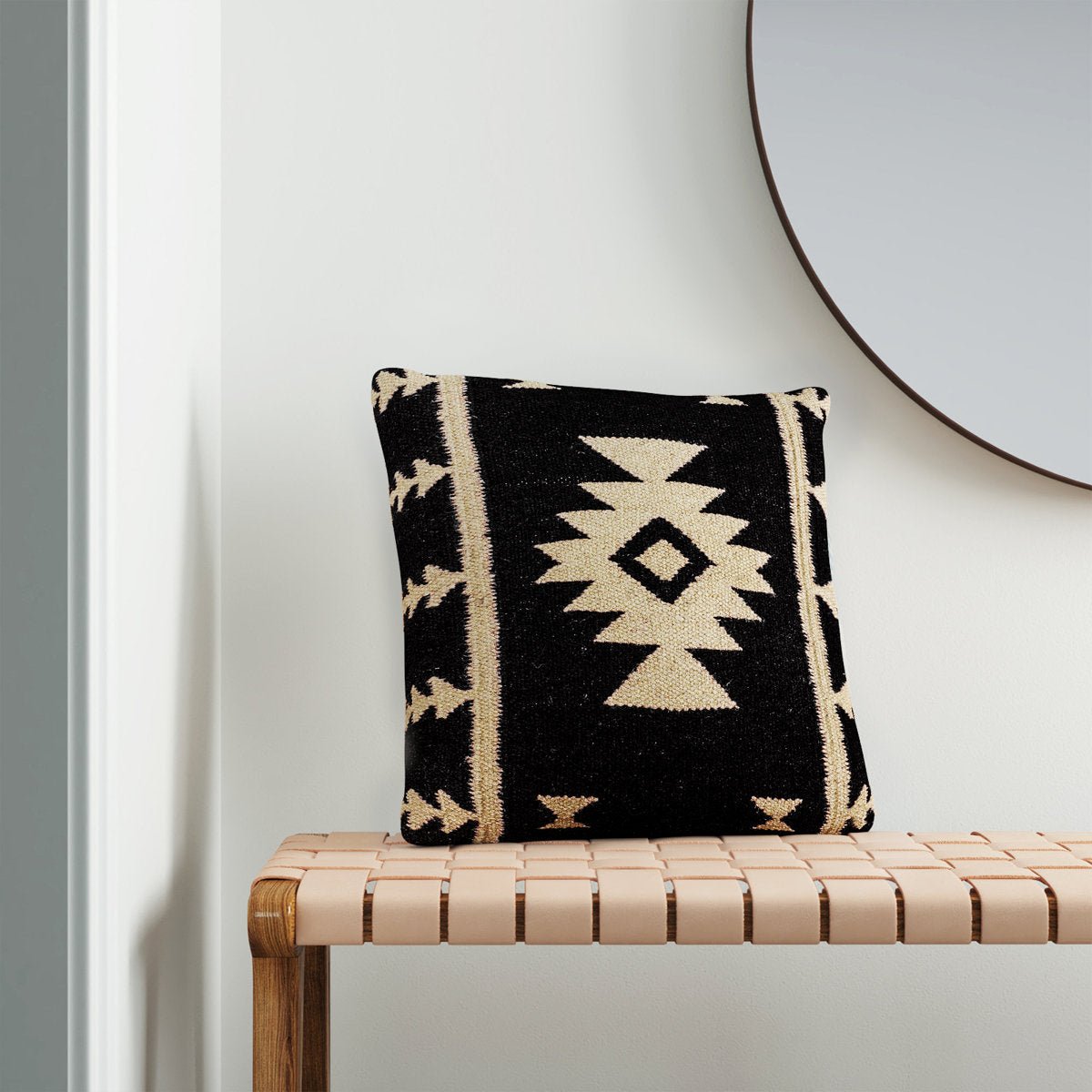 Geometric Cotton Pillow Cover - From Where - 