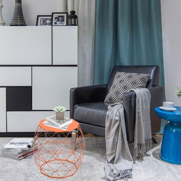 Geometric Iron Side Table - From Where - 