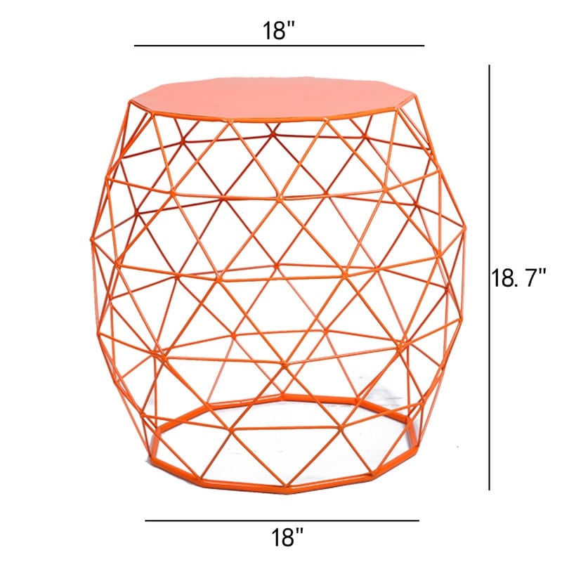 Geometric Iron Side Table - From Where - 