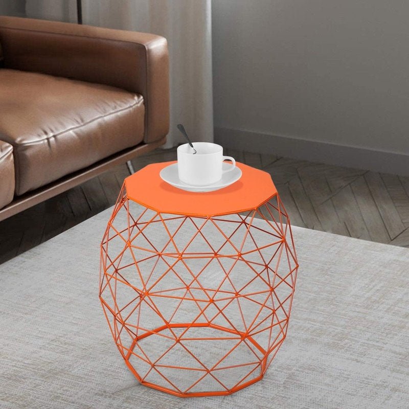 Geometric Iron Side Table - From Where - 