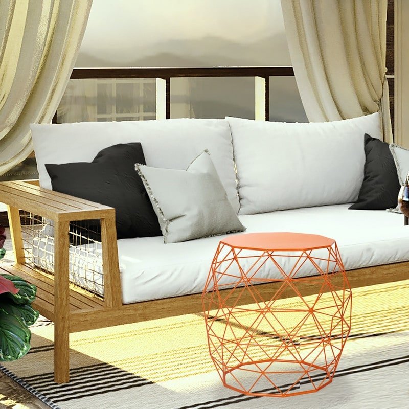 Geometric Iron Side Table - From Where - 