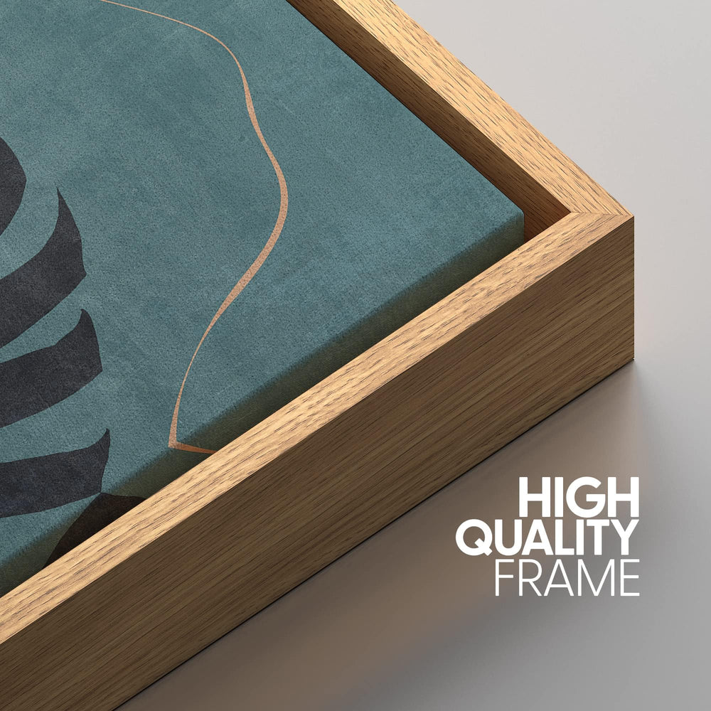 Geometric Mid - Century Framed Canvas - From Where - 