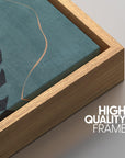 Geometric Mid - Century Framed Canvas - From Where - 