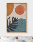 Geometric Mid - Century Framed Canvas - From Where - 