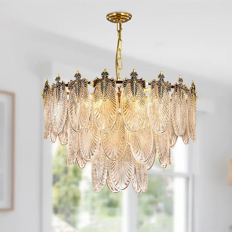 Gevan 8 - Light Tiered Gold Chandelier - From Where - 