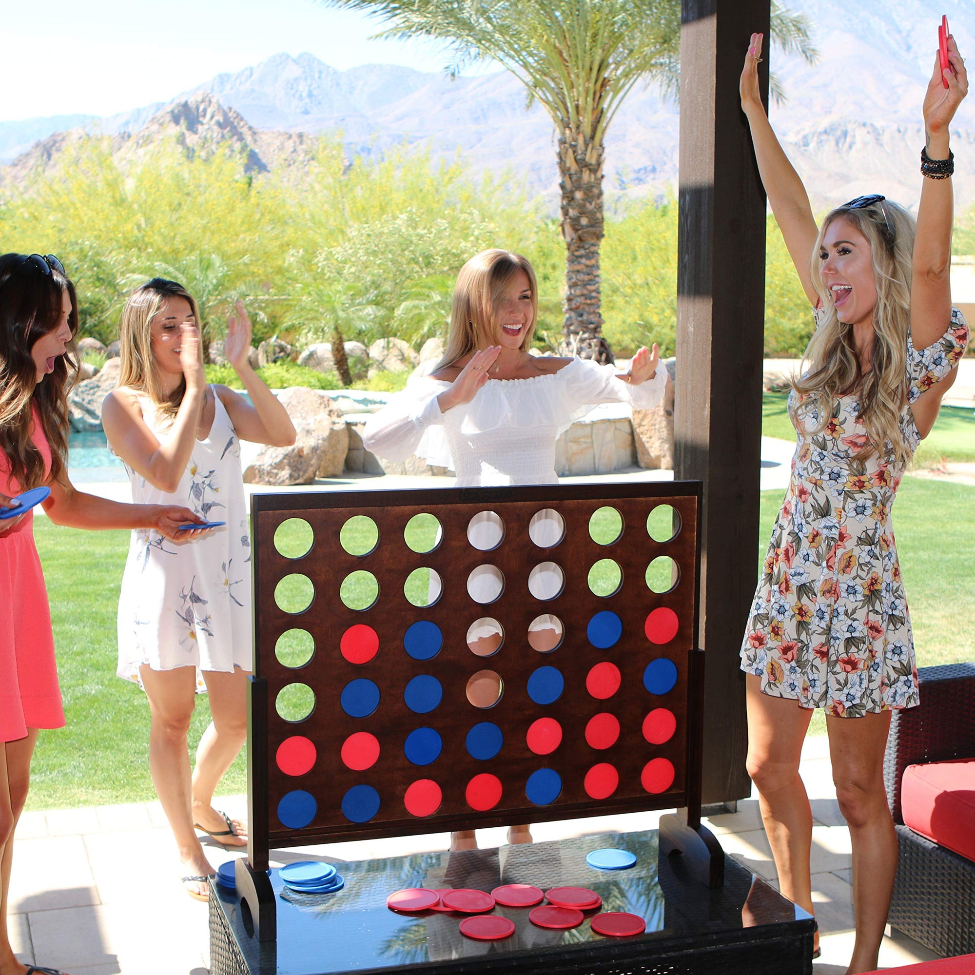 Giant Wooden Connect 4 Row Game - From Where - 