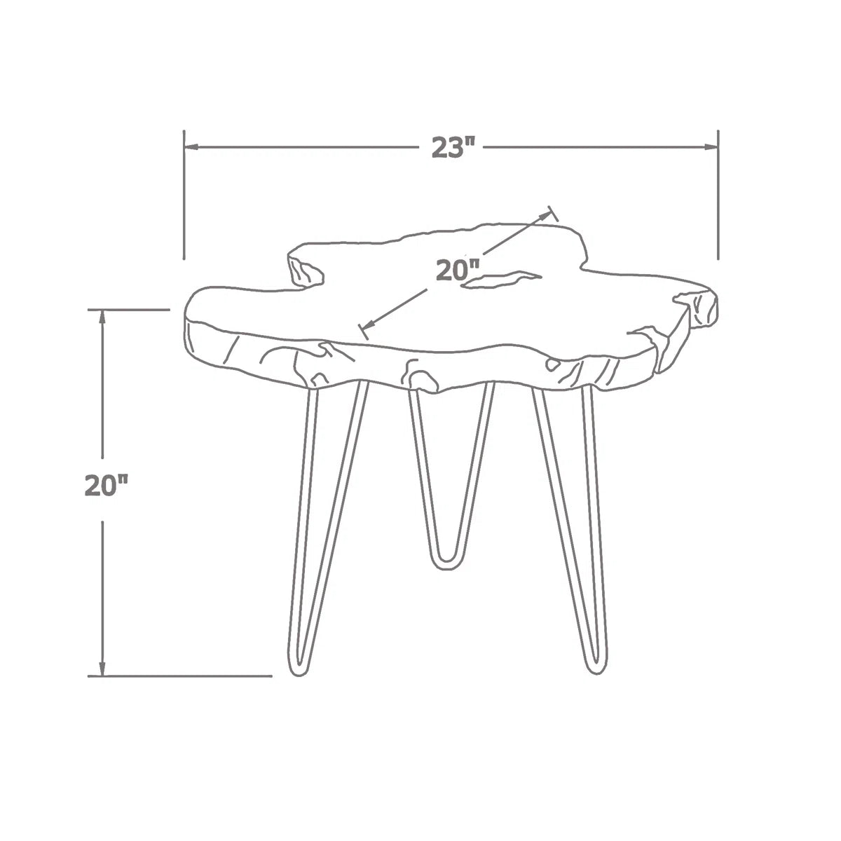 Gilmer Teak Wood End Table - From Where - 
