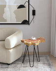 Gilmer Teak Wood End Table - From Where - 