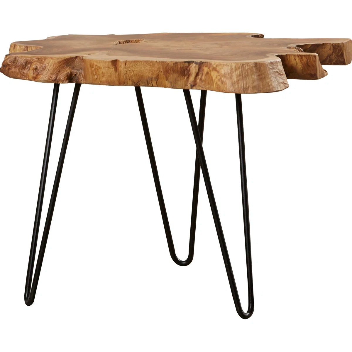Gilmer Teak Wood End Table - From Where - 