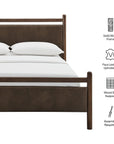 Ginny Vegan Leather Platform Bed Frame - From Where Finds - 