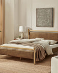Ginny Vegan Leather Platform Bed Frame - From Where Finds - 