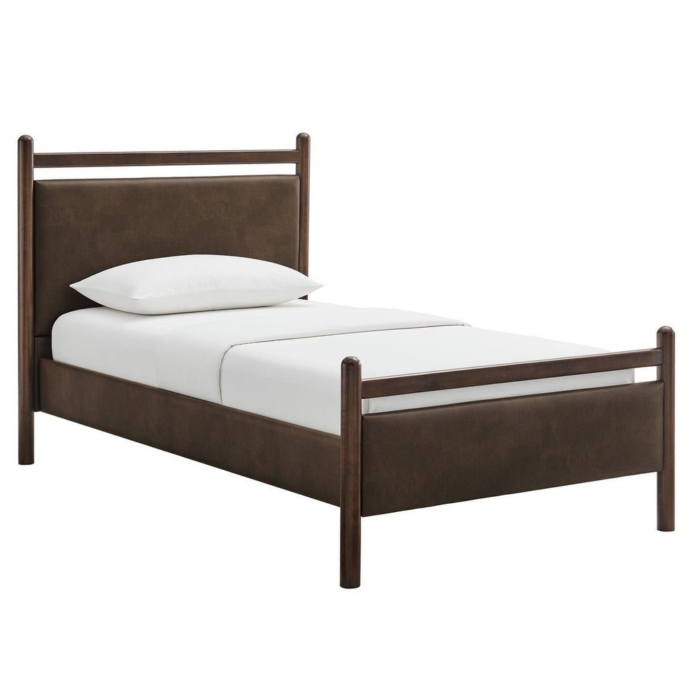 Ginny Vegan Leather Platform Bed Frame - From Where Finds - 