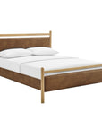 Ginny Vegan Leather Platform Bed Frame - From Where Finds - 