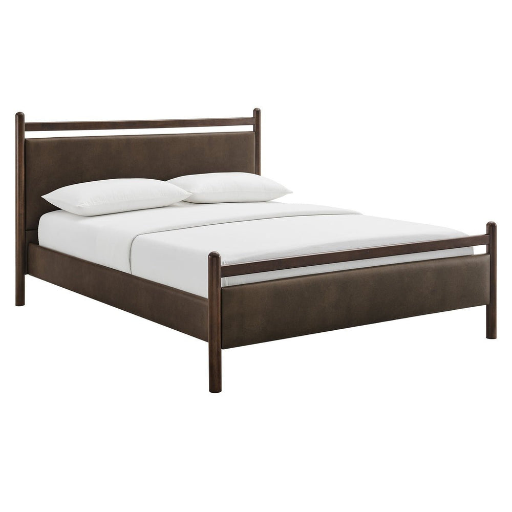 Ginny Vegan Leather Platform Bed Frame - From Where Finds - 