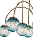 Glam 10 - Light Blue Glass Globe Bubble Chandelier - From Where - 