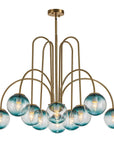 Glam 10 - Light Blue Glass Globe Bubble Chandelier - From Where - 