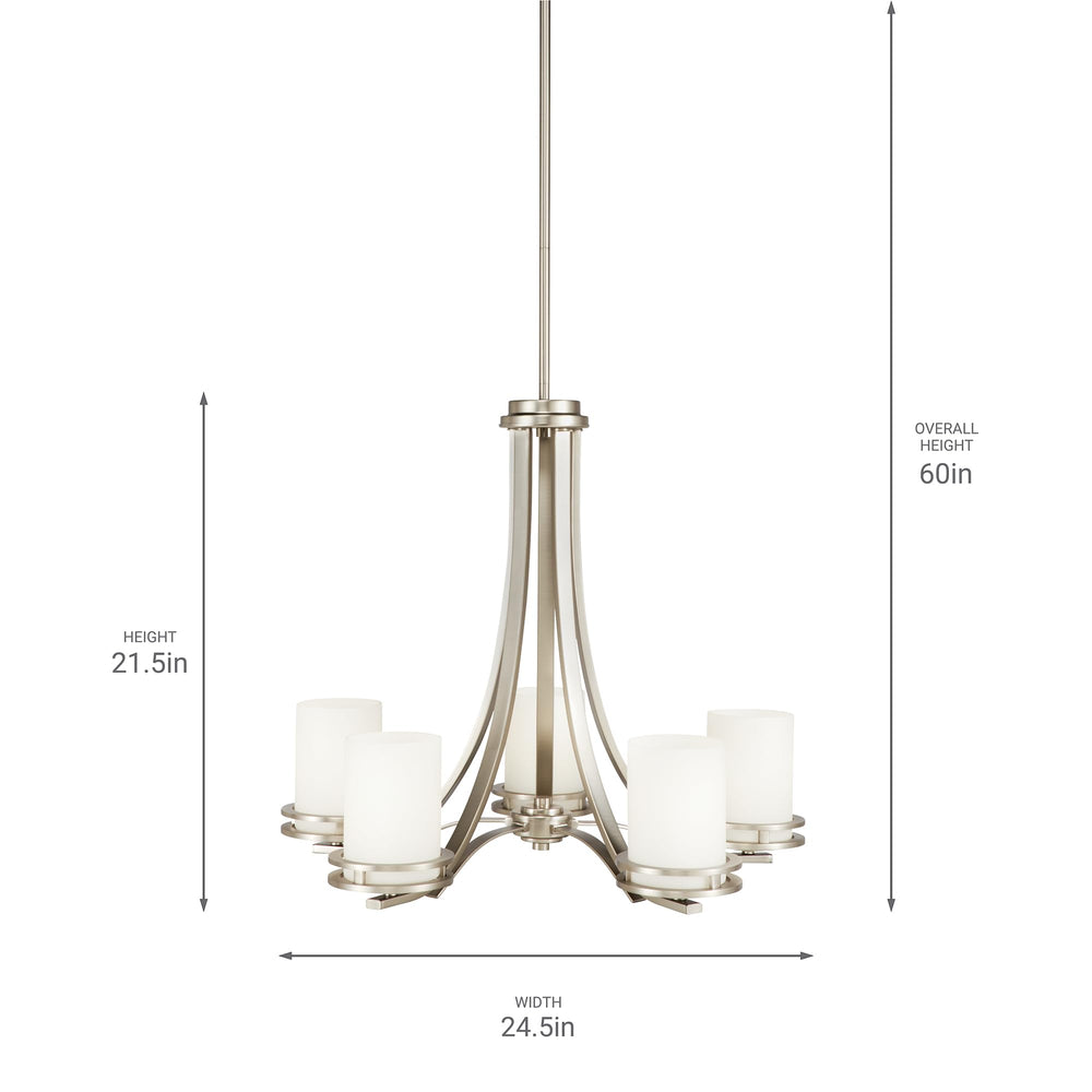 Glass Brushed Nickel Light Chandelier - From Where - 
