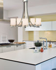 Glass Brushed Nickel Light Chandelier - From Where - 