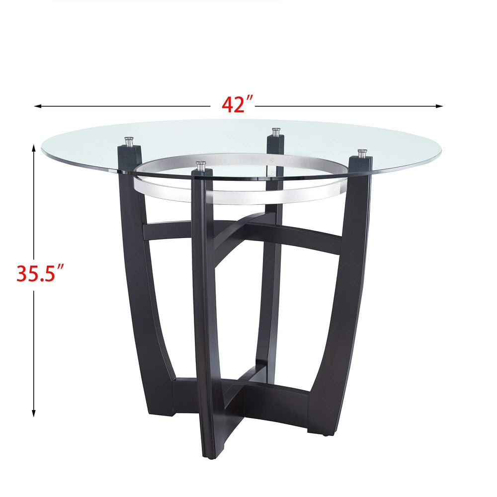 Glass Top Counter Height Table - From Where - 