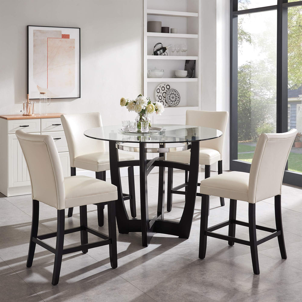 Glass Top Counter Height Table - From Where - 