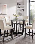 Glass Top Counter Height Table - From Where - 