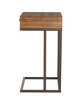 Glitzhome 26" Height End Table Modern Industry Design with 2 USB Charging Ports Side Table - From Where - 