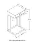Glitzhome 26" Height End Table Modern Industry Design with 2 USB Charging Ports Side Table - From Where - 
