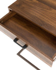 Glitzhome 26" Height End Table Modern Industry Design with 2 USB Charging Ports Side Table - From Where - 
