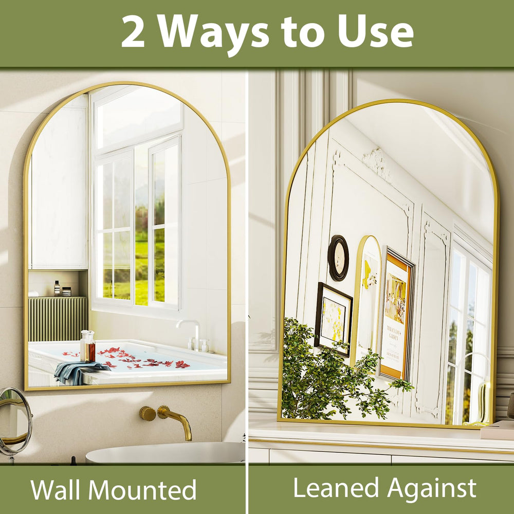 Gold Arch Bathroom Mirror - From Where - 