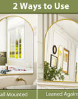 Gold Arch Bathroom Mirror - From Where - 