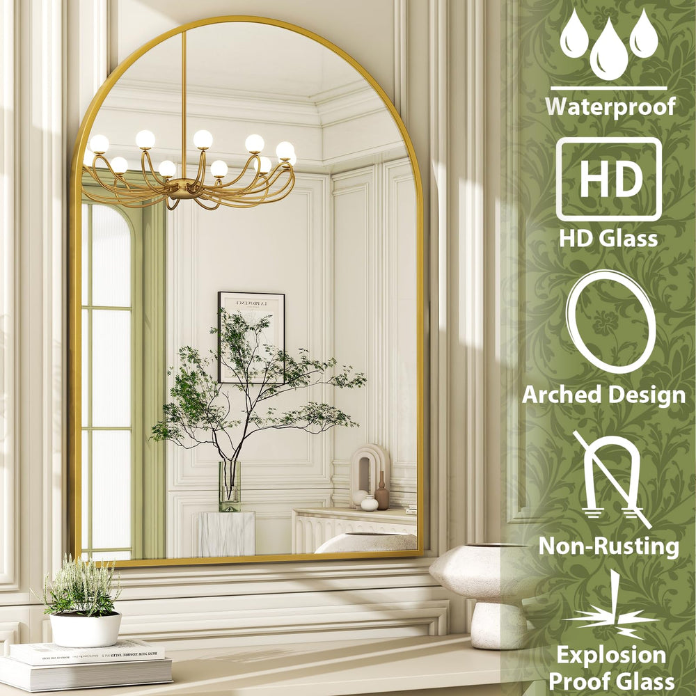 Gold Arch Bathroom Mirror - From Where - 
