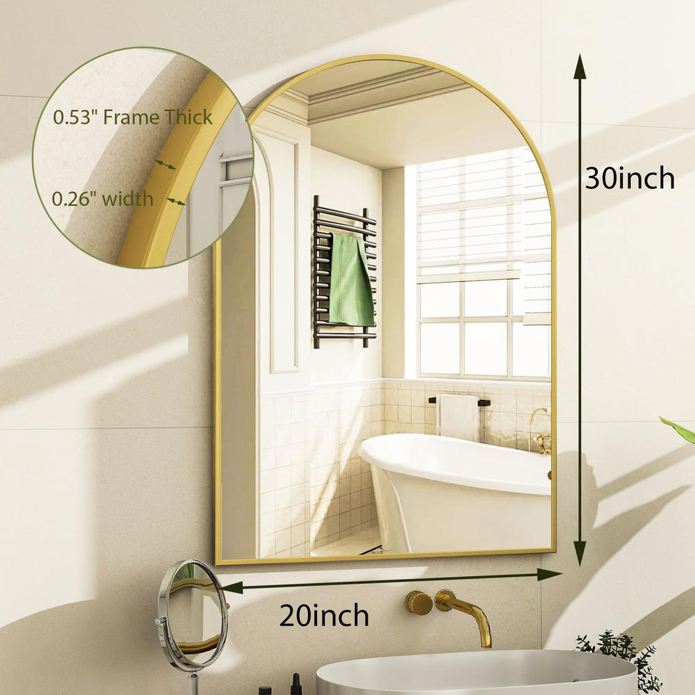 Gold Arch Bathroom Mirror - From Where - 