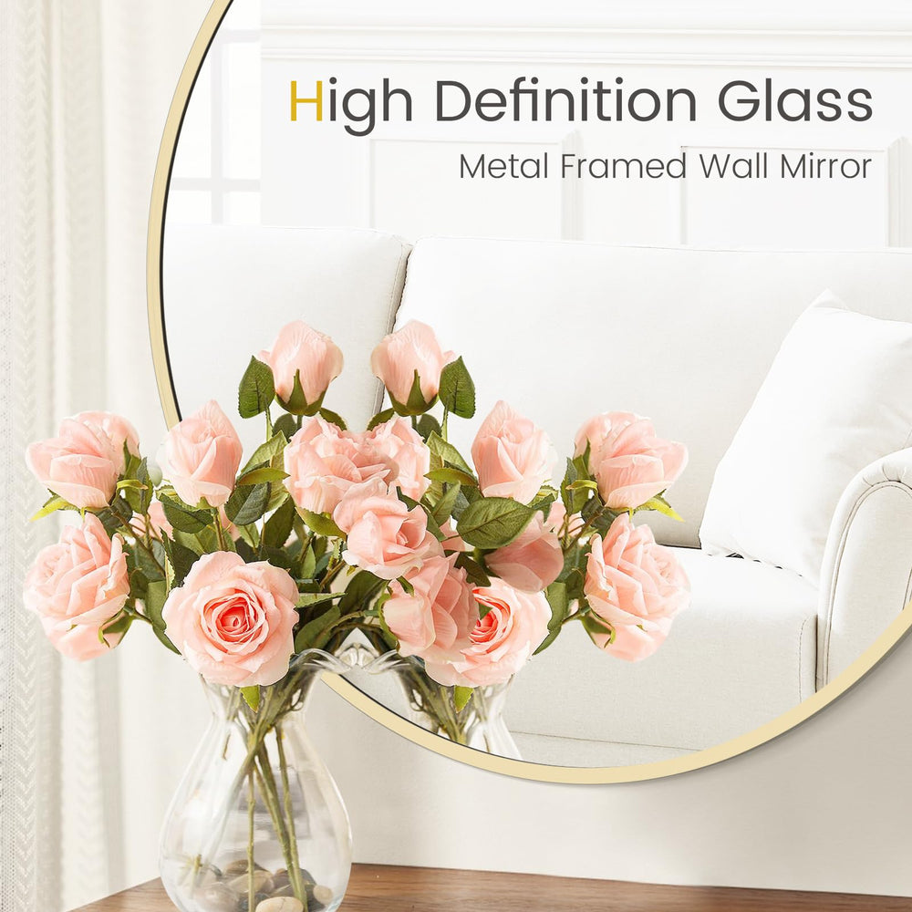 Gold Circle Wall Mirror - From Where - 