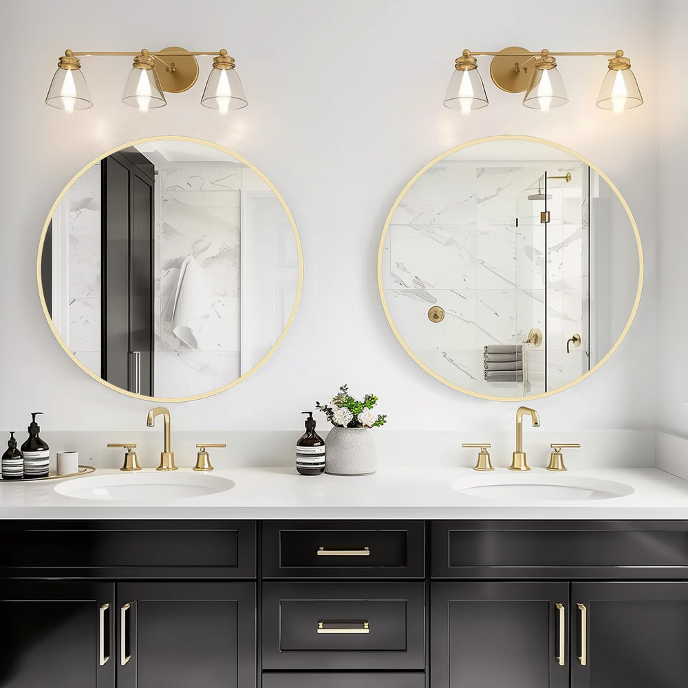 Gold Circle Wall Mirror - From Where - 