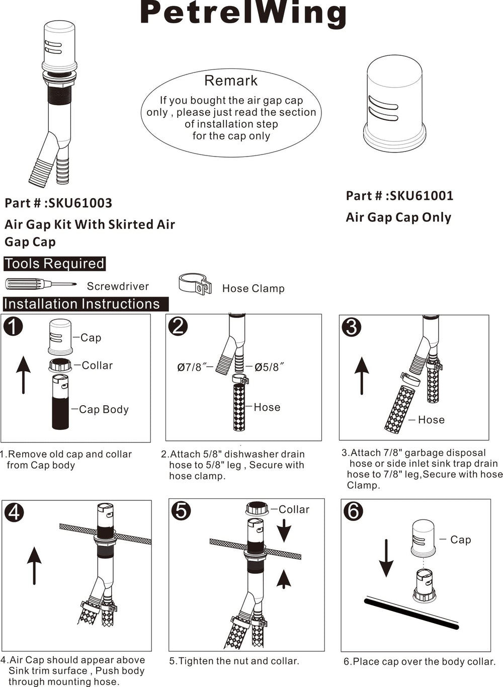 Gold Dishwasher Air Gap Cover - From Where - 