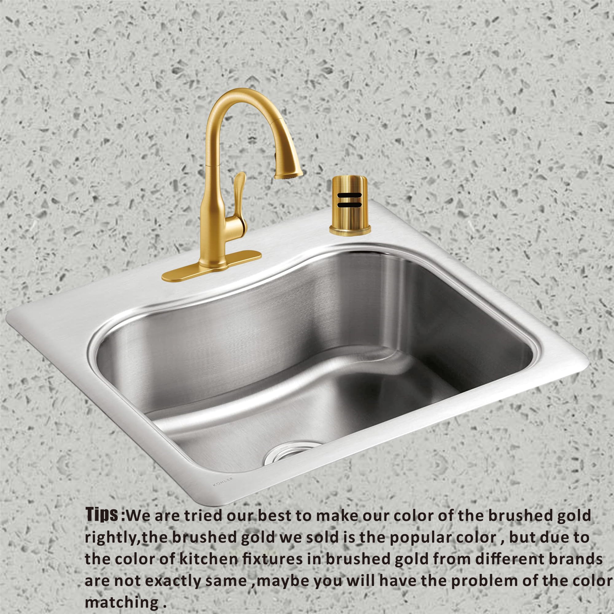 Gold Dishwasher Air Gap Cover - From Where - 